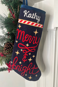 Merry and Bright Full Size Stocking