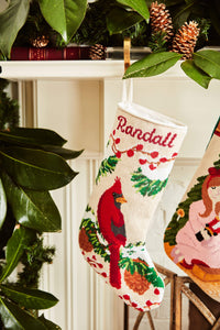 Christmas Cardinal Full Size Stocking