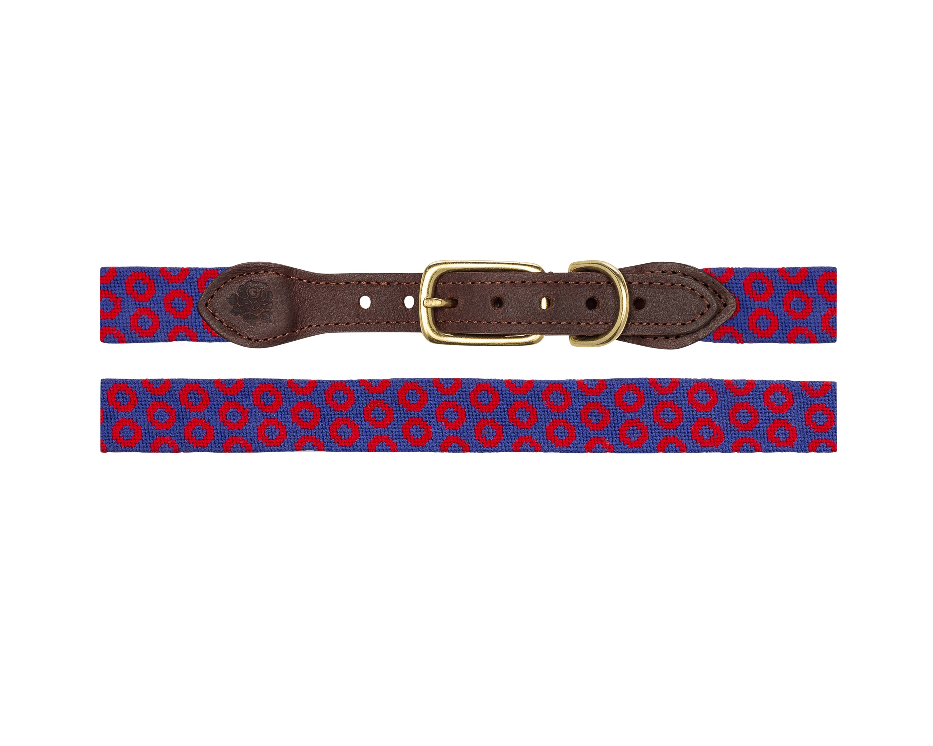 Needlepoint Dog Leash Custom Finished with hotsell Leather